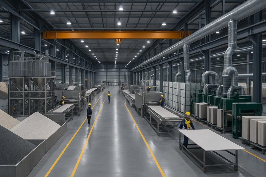 efficient quartz slab production